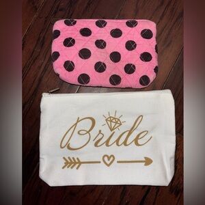 Bride polka dot bags bundle set two purses fun gifts holiday party celebration